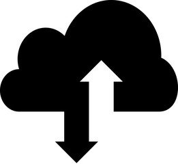 Fototapete - Cloud sync refresh icon. Simple glyph, flat vector of Technology icons for UI and UX, website or mobile application on white background