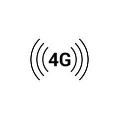 Fototapete - 4G Network icon. Simple glyph, flat vector of Technology icons for UI and UX, website or mobile application on white background
