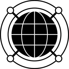Poster - Gray network icon. Simple glyph, flat vector of Technology icons for UI and UX, website or mobile application on white background