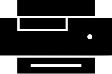 Poster - printer, text icon. Simple glyph vector of text editor set icons for UI and UX, website or mobile application on white background