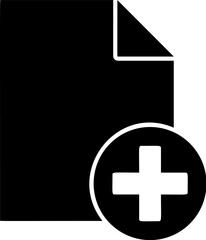 Poster - new document, text vector icon