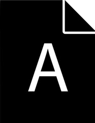 Poster - File, text vector icon
