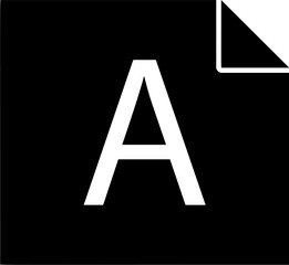 Poster - File, text vector icon