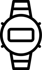 Poster - watch icon. Simple thin line, outline vector of Time icons for UI and UX, website or mobile application on white background