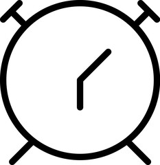 Poster - alarm clock icon. Simple thin line, outline vector of Time icons for UI and UX, website or mobile application on white background