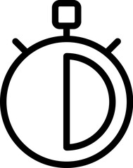 Poster - half an hour vector icon