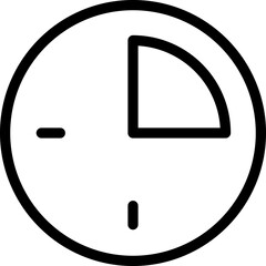Poster - quarter of an hour vector icon