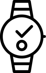 Poster - watch icon. Simple thin line, outline vector of Time icons for UI and UX, website or mobile application on white background