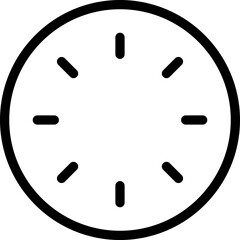 Poster - clock without hands icon. Simple thin line, outline vector of Time icons for UI and UX, website or mobile application on white background