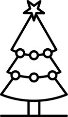 Poster - Tree icon. Simple thin line, outline vector of trees icons for ui and ux, website or mobile application on white background