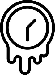 Poster - wall clock vector icon