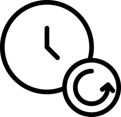 Poster - time, rewind vector icon