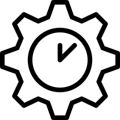 Poster - setting, clock vector icon