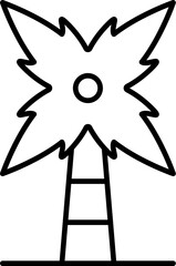 Poster - Tree, palm icon. Simple thin line, outline vector of trees icons for ui and ux, website or mobile application on white background