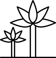 Poster - Tree, palm icon. Simple thin line, outline vector of trees icons for ui and ux, website or mobile application on white background