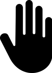 Poster - hand stop icon. Simple glyph vector of universal set icons for UI and UX, website or mobile application on white background