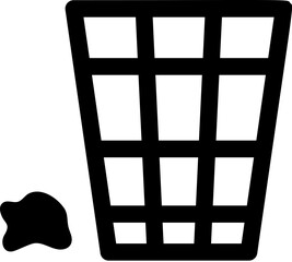 Poster - Rubbish Bin icon. Simple glyph vector of universal set icons for UI and UX, website or mobile application on white background