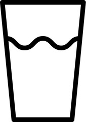 Poster - glass, water icon. Simple thin line, outline illustration of water icons for UI and UX, website or mobile application on white background
