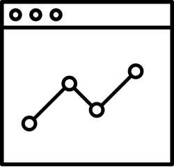 Poster - analytic, design icon. Simple outline vector of Web Design Development set icons for UI and UX, website or mobile application on white background