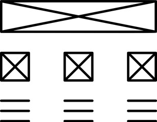 Poster - design, development, grid vector icon