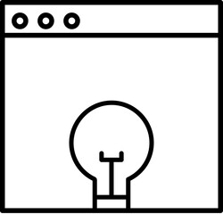 Poster - bulb, creative icon. Simple outline vector of Web Design Development set icons for UI and UX, website or mobile application on white background