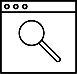 Poster - browser ,find, search vector icon