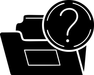 Poster - folder with a question vector icon