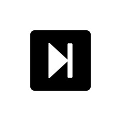 Poster - next track button symbol sign icon. Simple glyph, flat vector of Web icons for UI and UX, website or mobile application on white background