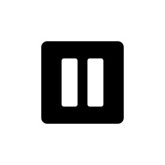 Poster - pause button symbol icon. Simple glyph, flat vector of Web icons for UI and UX, website or mobile application on white background
