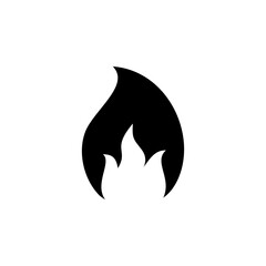 Poster - Fire flame symbol sign vector icon