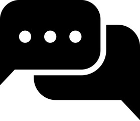 Poster - dialogue, dialog, duologue, interlocution icon. Simple glyph, flat vector of Web icons for UI and UX, website or mobile application on white background