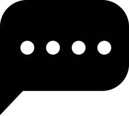 Poster - message icon. Simple glyph, flat vector of Web icons for UI and UX, website or mobile application on white background