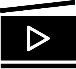 Poster - Clapperboard vector icon