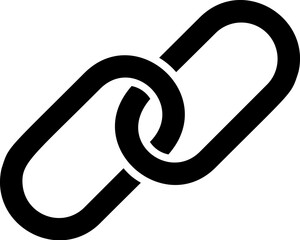 Fototapete - Chain, link icon. Simple glyph, flat vector of Web icons for UI and UX, website or mobile application on white background