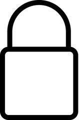 Poster - Lock icon. Simple thin line, outline vector of Web icons for UI and UX, website or mobile application on white background
