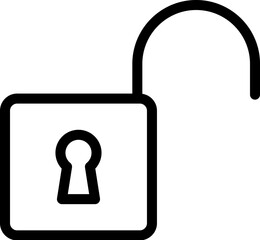 Poster - Open lock vector icon