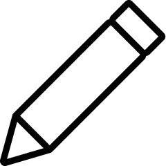 Poster - pencil icon. Simple thin line, outline vector of Web icons for UI and UX, website or mobile application on white background