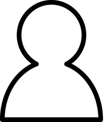 Poster - user icon. Simple thin line, outline vector of Web icons for UI and UX, website or mobile application on white background