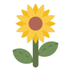 Wall Mural - sunflower flat icon