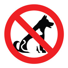 No Pet Allowed Cat And Dog Sign