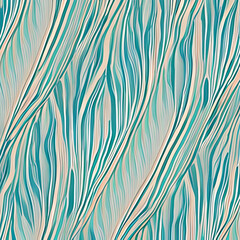 A wallpaper pattern with simple, graphically rhythmic texture and creative graphic design in muted pastel colours. Ai-generated illustration.