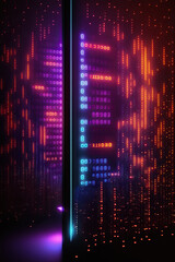Background of binary code symbols showing programming codes. Generative AI