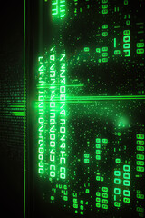 Background of binary code symbols showing programming codes. Generative AI