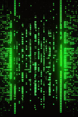 Background of binary code symbols showing programming codes. Generative AI
