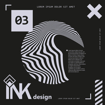 Black and grey  design with liquid and curve lines, abstract geometric shapes and place for text. Futuristic cover set. Ideal for banner, flyer, invitation, business card.