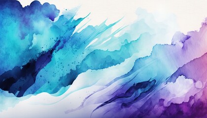 Wall Mural - abstract water color art explosion with vibrant colors created with generative ai technology
