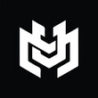 MU UM Logo Design, Creative Minimal Letter UM MU Monogram