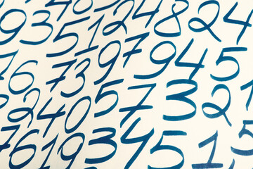 Poster - digital background with numbers. texture of random numbers figures. economic collapse or default con