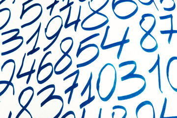 Poster - digital background with numbers. texture of random numbers figures. economic collapse or default con