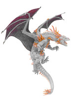 Crystal Dragon In White Background